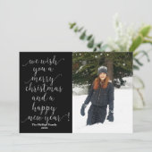 Wir wünschen Euch frohe Weihnachten Schwarzes Gold (Stehend Vorderseite)