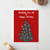 Wir wünschen Ihnen allen einen schönen Urlaub Mitteilungskarte (Vorderseite/Rückseite Beispiel)