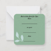 Wir wünschen Ihnen alles Gute: Mitteilungskarte (Rückseite)
