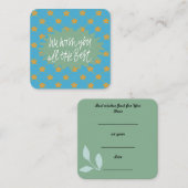 Wir wünschen Ihnen alles Gute: Mitteilungskarte (Vorne/Hinten)