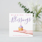 Wir wünschen Ihnen, dass Sie auf dem Glauben basie Karte (Stehend Vorderseite)