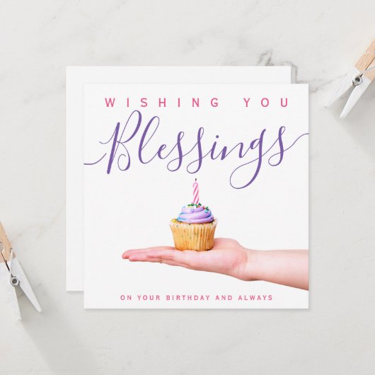 Wir wünschen Ihnen, dass Sie auf dem Glauben basie Karte (Vorderseite/Rückseite Beispiel)