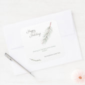 Wir wünschen Ihnen den besten Business-Urlaub Quadratischer Aufkleber (Umschlag)