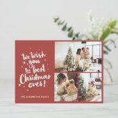 Wir wünschen Ihnen die beste Weihnachtskarte aller Karte (Stehend Vorderseite)