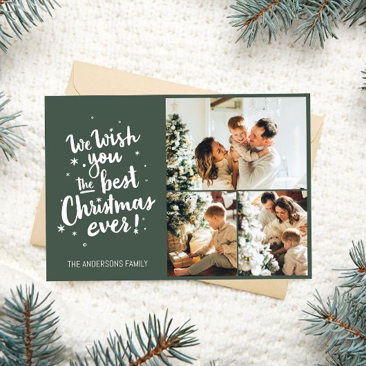 Wir wünschen Ihnen die beste Weihnachtskarte aller Karte