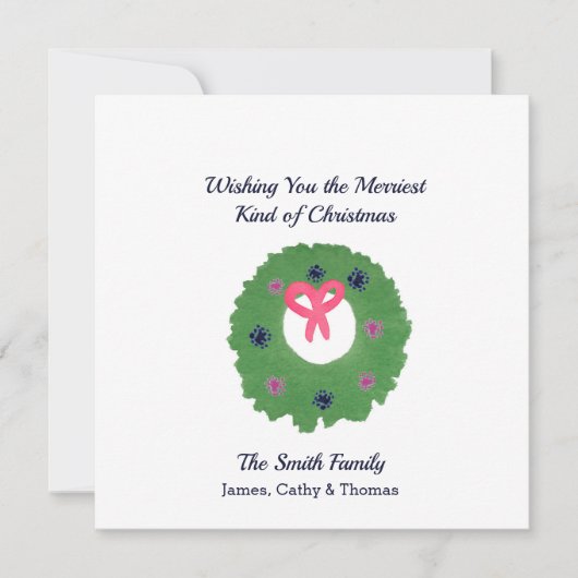 Wir wünschen Ihnen die einfachste Art Weihnachtska Karte (Vorderseite)