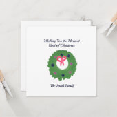 Wir wünschen Ihnen die schönsten Weihnachten Karte (Vorderseite/Rückseite Beispiel)