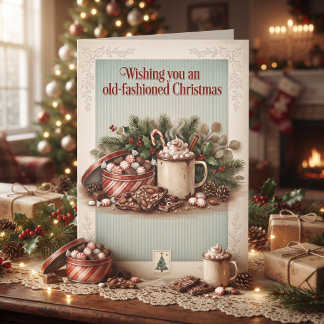 Wir wünschen Ihnen ein altmodisches Weihnachten Karte