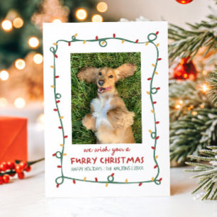 Wir wünschen Ihnen ein flauschiges Weihnachts-Tier Feiertagskarte
