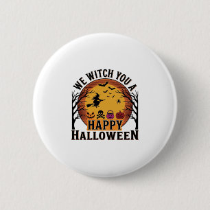 Wir wünschen Ihnen ein frohes Halloween Vintage Button