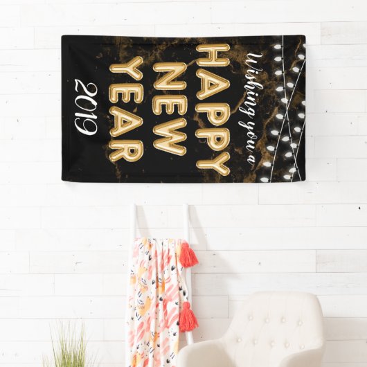 Wir wünschen Ihnen ein frohes neues Jahr Gold Schw Banner (Insitu)