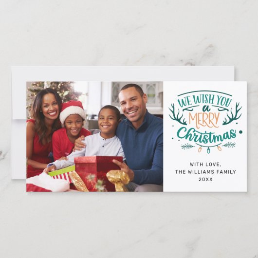 Wir wünschen Ihnen ein frohes Weihnachten Aquamari (Vorderseite)