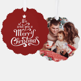 Wir wünschen Ihnen ein frohes Weihnachten niedlich Ornament Karte