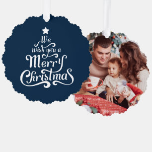 Wir wünschen Ihnen ein frohes Weihnachten niedlich Ornament Karte