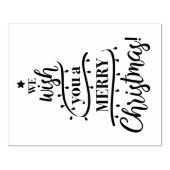 Wir wünschen Ihnen ein frohes Weihnachtsbaumdesign Gummistempel (Prägung)