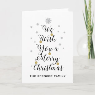 Wir wünschen Ihnen ein frohes Weihnachtsdesign Feiertagskarte