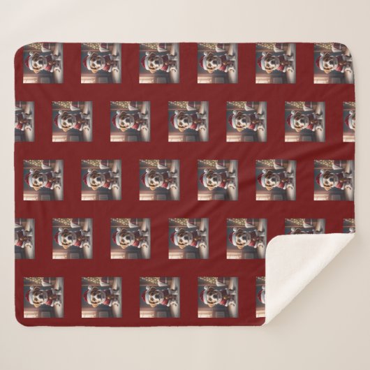 Wir wünschen Ihnen ein frohes Weihnachtsfest mit n Sherpadecke (Vorderseite (Horizontal))