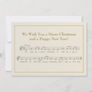 Wir wünschen Ihnen ein frohes Weihnachtsfest Music Feiertagskarte