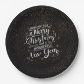 Wir wünschen Ihnen ein frohes Weihnachtsfest! Pappteller (Vorderseite)