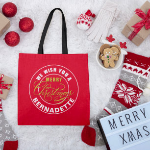 Wir wünschen Ihnen ein frohes Weihnachtsfest, Rote Tasche