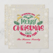 Wir wünschen Ihnen ein frohes Weihnachtsfest und e Einladung (Vorne/Hinten)