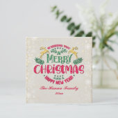 Wir wünschen Ihnen ein frohes Weihnachtsfest und e Einladung (Stehend Vorderseite)