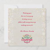 Wir wünschen Ihnen ein frohes Weihnachtsfest und e Einladung (Rückseite)