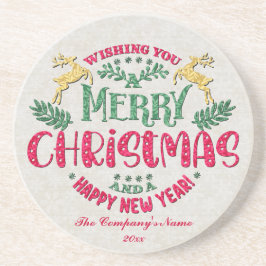 Wir wünschen Ihnen ein frohes Weihnachtsfest und e Getränkeuntersetzer