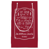 Wir wünschen Ihnen ein frohes Weihnachtsfest und e Kleine Geschenktüte (Vorderseite)