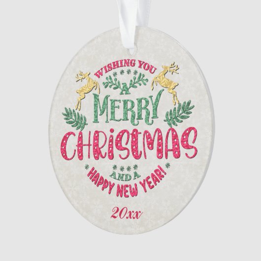 Wir wünschen Ihnen ein frohes Weihnachtsfest und e Ornament (Vorderseite)