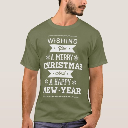 Wir wünschen Ihnen ein frohes Weihnachtsfest und e T-Shirt (Vorderseite)