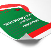 Wir wünschen Ihnen ein frohes Weihnachtsgedicht Poster (Ecke)