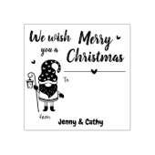 Wir wünschen Ihnen ein frohes Weihnachtsgeschenk-T Gummistempel (Prägung)