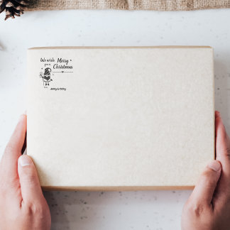 Wir wünschen Ihnen ein frohes Weihnachtsgeschenk-T Gummistempel