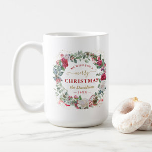 Wir wünschen Ihnen ein frohes WeihnachtskrautMonog Kaffeetasse