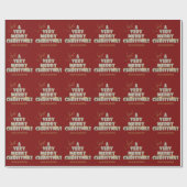 Wir wünschen Ihnen ein frohes Weihnachtsrot Geschenkpapier (Flach)