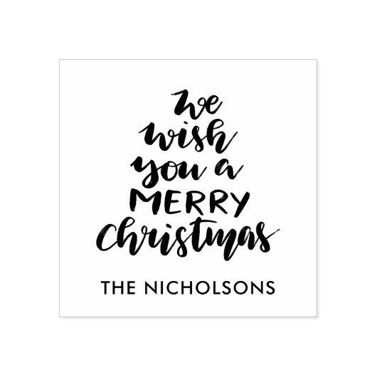 Wir wünschen Ihnen ein frohes Weihnachtsskript Gummistempel (Prägung)