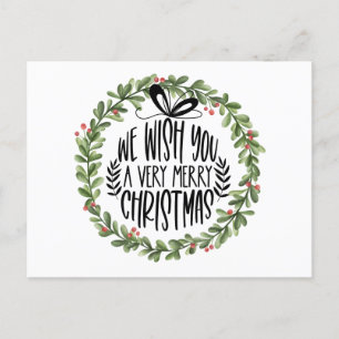 Wir wünschen Ihnen ein frohes Weihnachtswasser Feiertagspostkarte