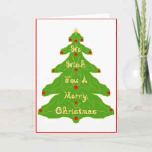 Wir wünschen Ihnen ein frohes Weihnachtswerk Schri Feiertagskarte
