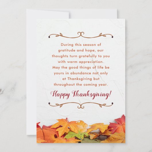 Wir wünschen Ihnen ein gesegnetes und glückliches Karte (Rückseite)