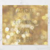 Wir wünschen Ihnen ein gesundes, normales, langwei Schaumweinetikett (Einzelnes Label)