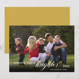 Wir wünschen Ihnen ein glänzendes 2023 Foto Gold N Feiertagskarte