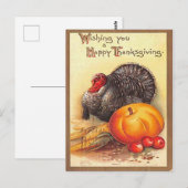 Wir wünschen Ihnen ein glückliches Erntedankfest Postkarte (Vorne/Hinten)