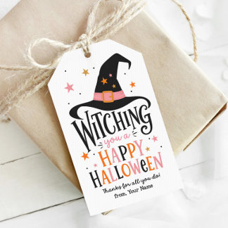 Wir wünschen Ihnen ein glückliches Halloween, süße Geschenkanhänger