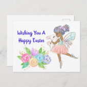 Wir wünschen Ihnen ein glückliches Ostern Postkarte (Vorne/Hinten)