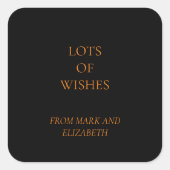 Wir wünschen Ihnen ein glückliches und erfolgreich Quadratischer Aufkleber (Vorderseite)