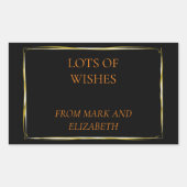 Wir wünschen Ihnen ein glückliches und erfolgreich Rechteckiger Aufkleber (Vorderseite)