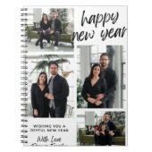 Wir wünschen Ihnen ein Joyful New Year Spiral Foto Notizblock (Vorderseite)