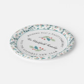 Wir wünschen Ihnen ein leckeres Weihnachten Heilig Pappteller (Schrägansicht)