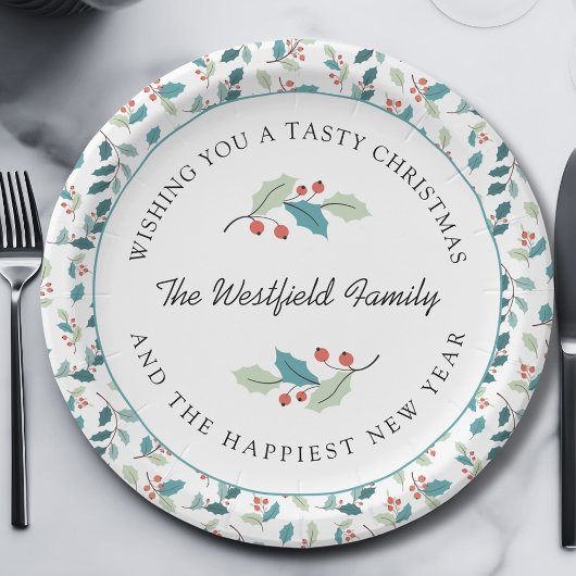 Wir wünschen Ihnen ein leckeres Weihnachten Heilig Pappteller